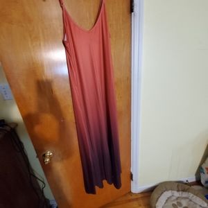 Red & burgundy ombre maxi dress - Medium